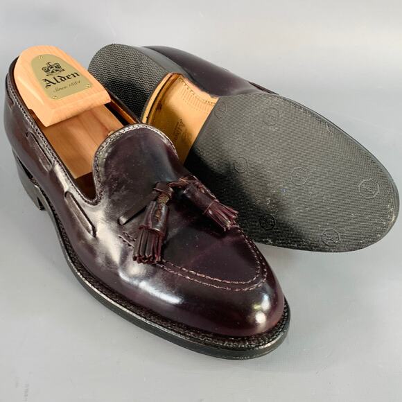 ALDEN Size 7 563 Color 8 Horween Cordovan Leather Tassels Loafers main image 5